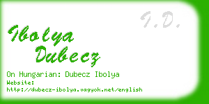 ibolya dubecz business card
